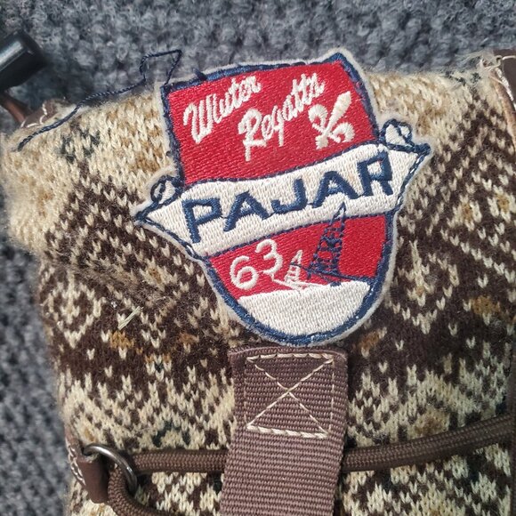 Pajar Canada Boots Womens 5-5.5 Brown Fair Isle Sherpa Winter Regatta Snow Tall - Picture 2 of 9